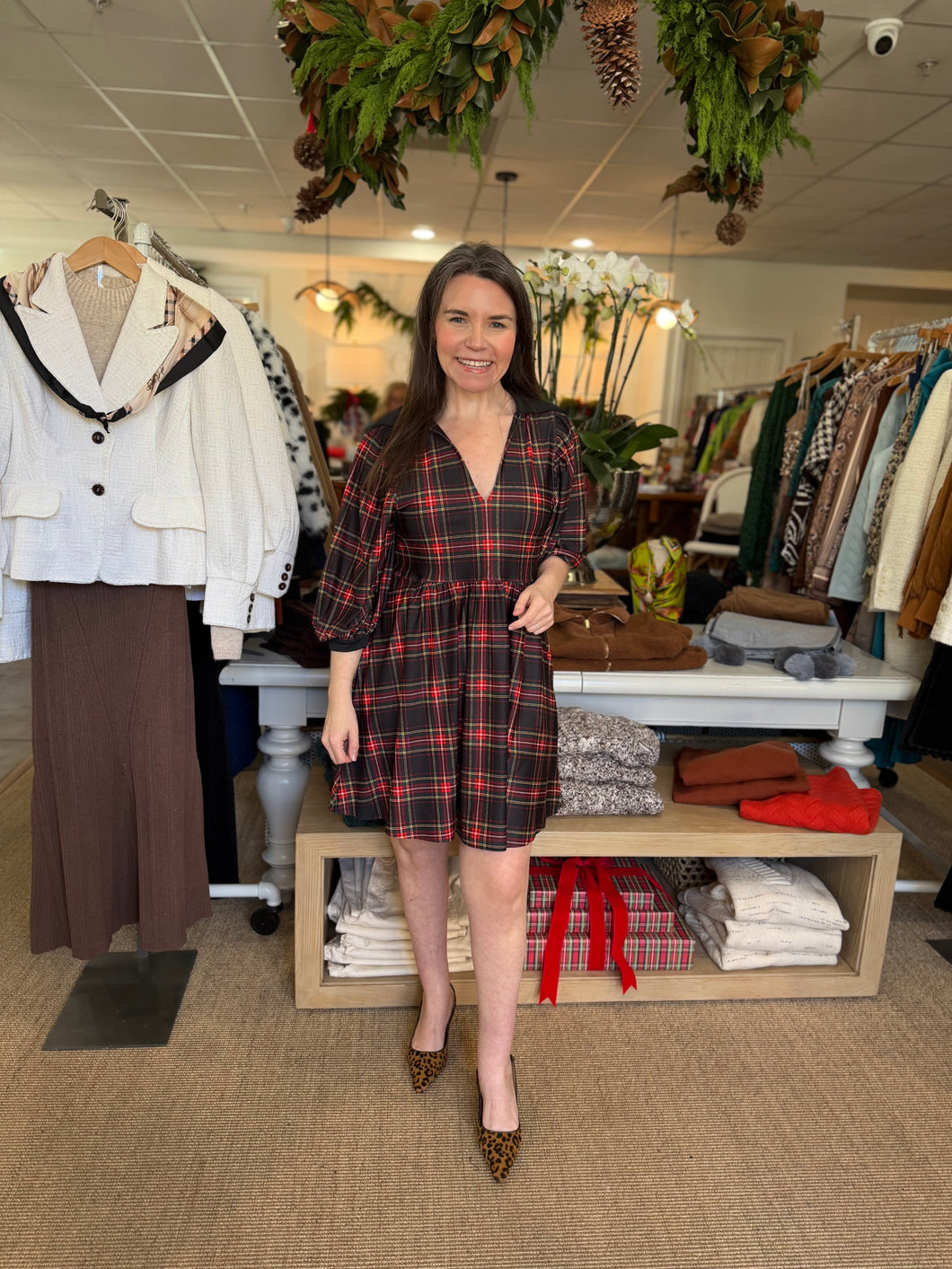 Yuletide Plaid Charlotte Dress