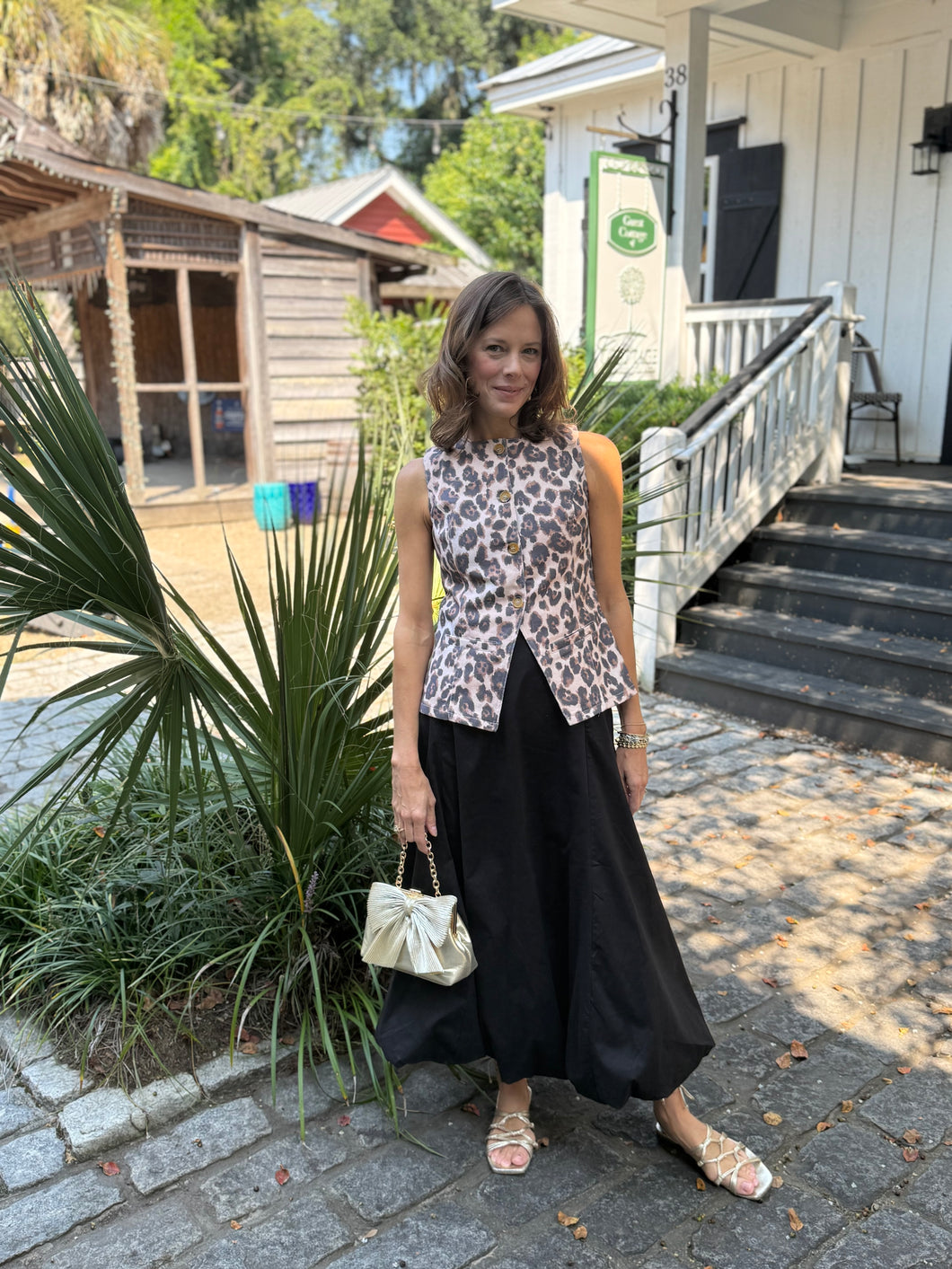 Bubble Hem Maxi Skirt