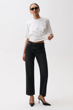 Load image into Gallery viewer, Night Lexi Mid Rise Bowed Straight
