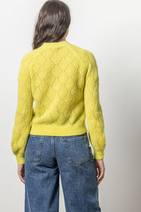 Airspun Pointelle Crewneck Sweater