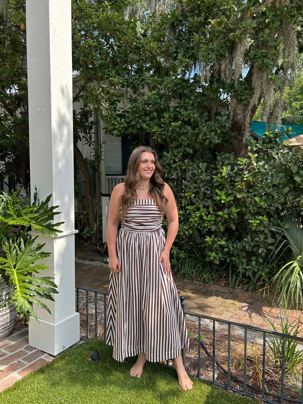 Jake Stripe Midi Dress