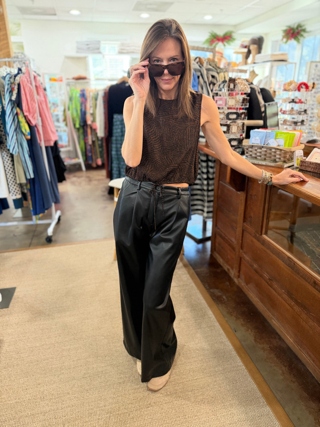 Caroline Vegan Leather Pants