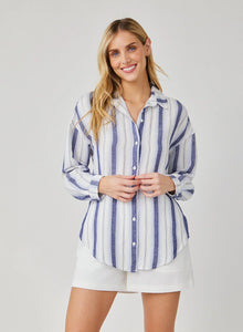 Ombre Stripe Long Sleeve Button Down