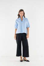 Load image into Gallery viewer, French Blue Stripe Poppy Top
