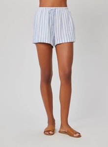 Stripe Contrast Tie Flowy Short