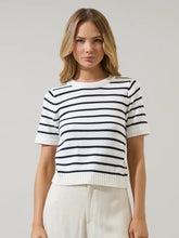 Load image into Gallery viewer, Tessie Stripe Short Sleeve Top
