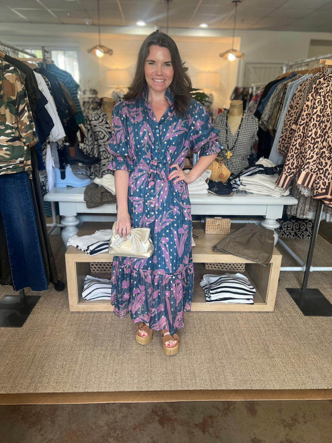 Glow Dot Lurex Catherine Dress
