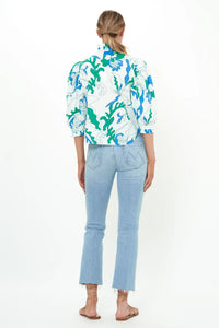 Orchid Ruffle Front Button Blouse