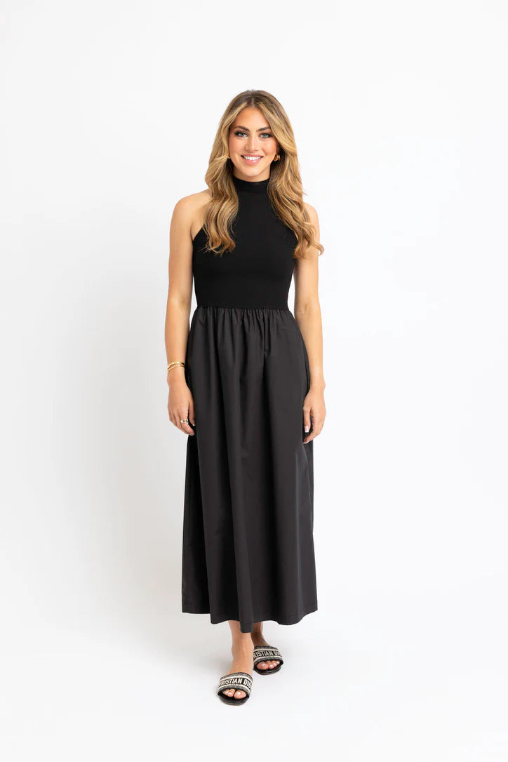 Solid Mock Maxi Dress