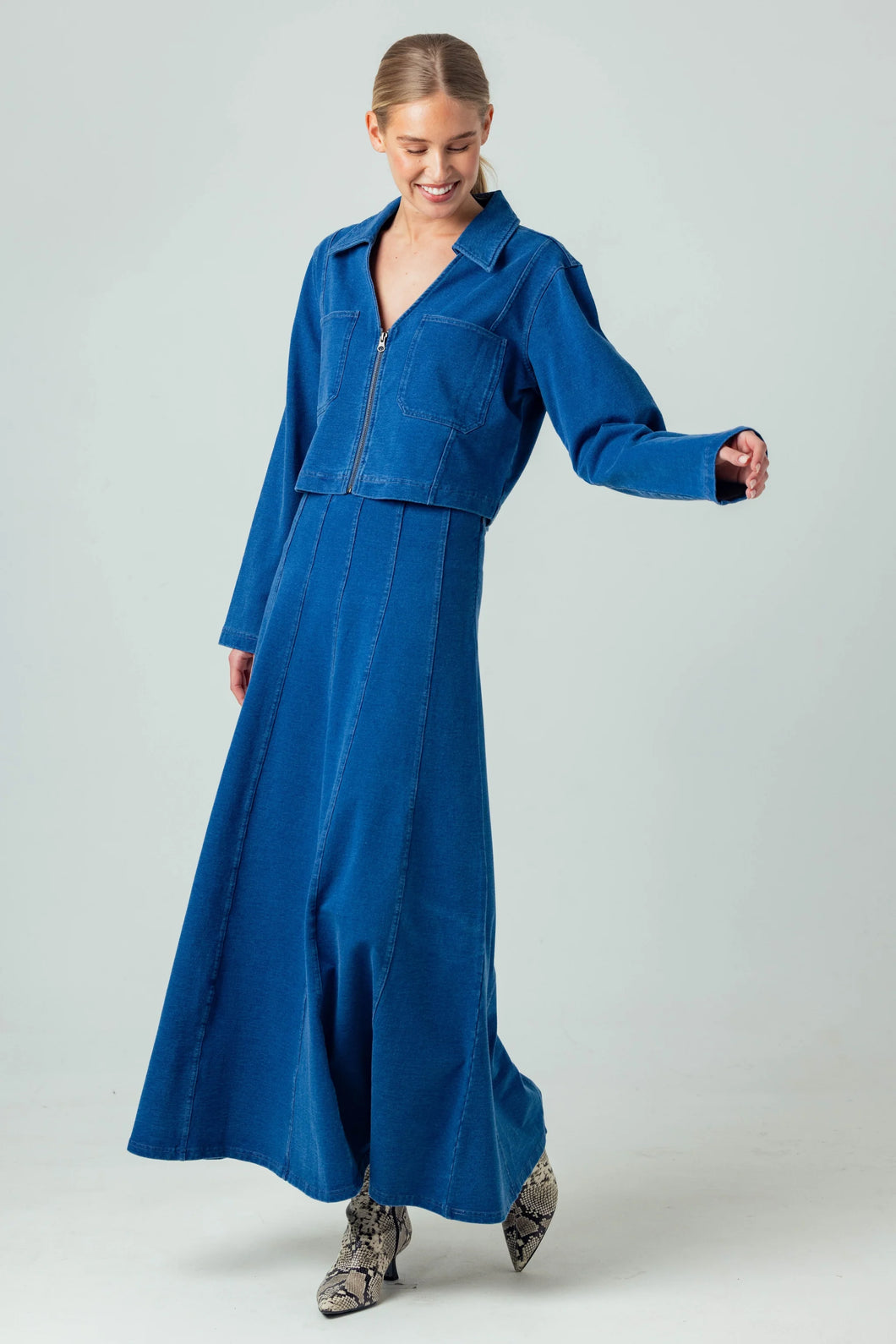Denim Mallory Skirt
