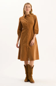 Beth Pinwale Cord Midi Dress