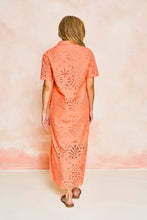 Load image into Gallery viewer, Melon Glow Eyelet Reese Dress
