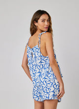 Load image into Gallery viewer, Stamped Floral Tie Shoulder Tank
