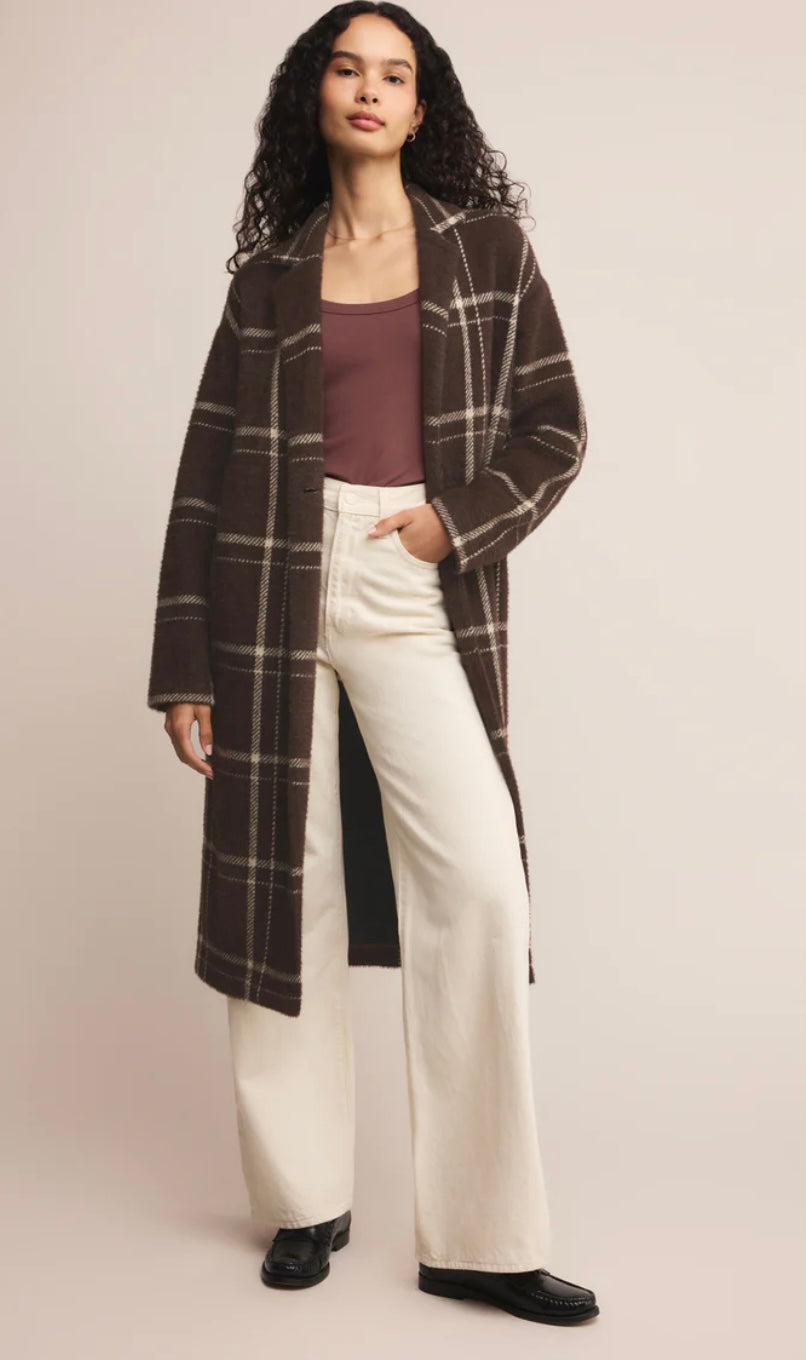 Mason Sweater Plaid Coat
