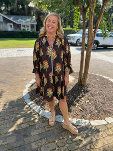 Miriam Floral V Neck Dress