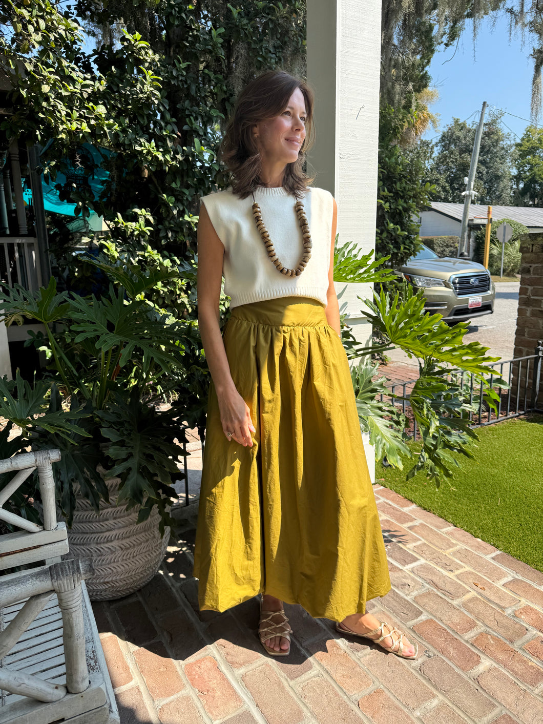 Wide Waistband Bubble Skirt