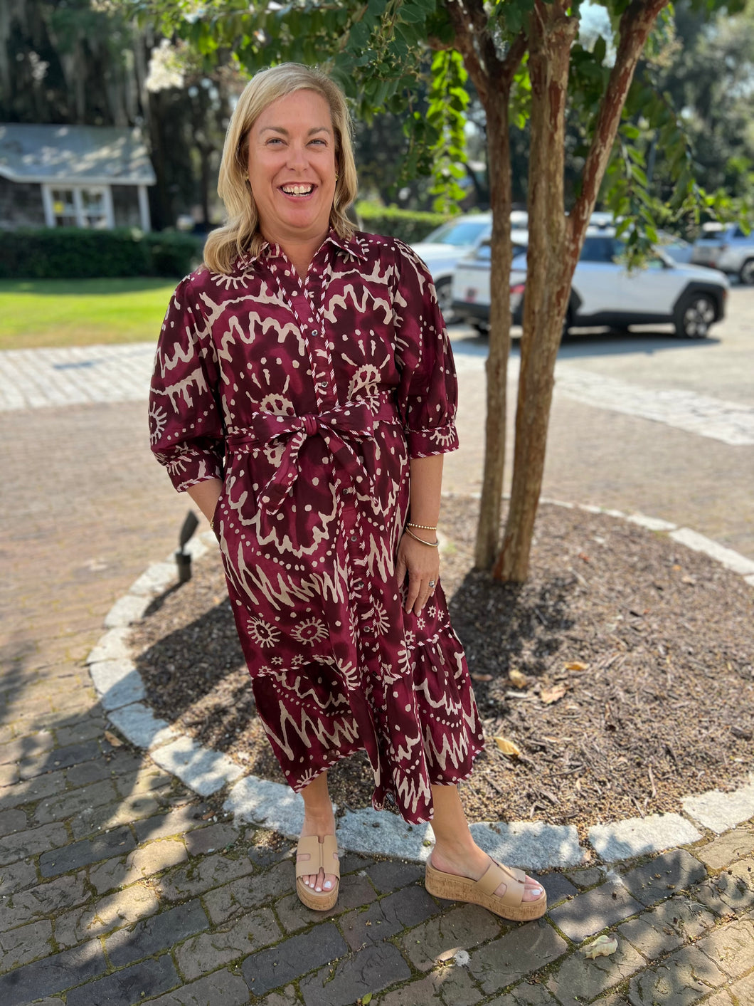 Hermann Printed Tiered Dress