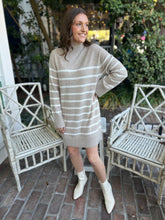 Load image into Gallery viewer, Fin Stripe Sweater Dress
