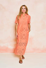 Load image into Gallery viewer, Melon Glow Eyelet Reese Dress
