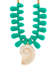 Load image into Gallery viewer, Ammonites &amp; Puffy Teardrop Necklace
