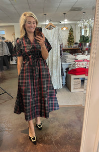 Taffeta Plaid Bria Dress