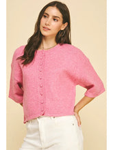 Load image into Gallery viewer, Button Down Short Sleeve Sweater

