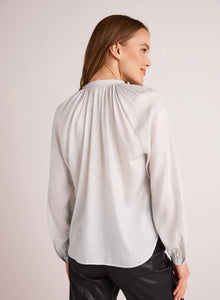 Metallic Raglan Sleeve Pullover