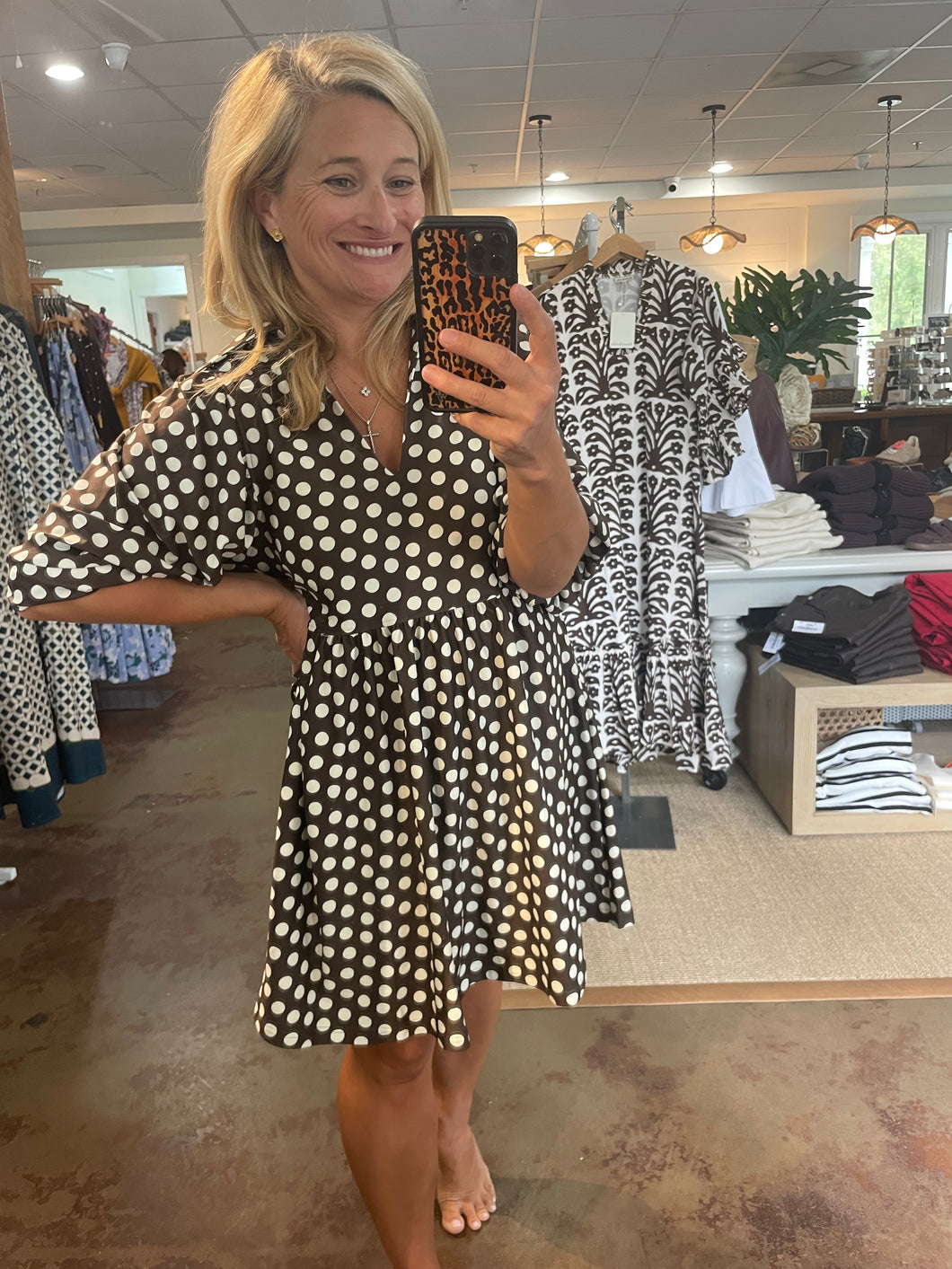 Chocolate Dot Charlotte Dress