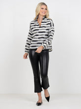Load image into Gallery viewer, Truffle Stripe Long Sleeve Poppy Top
