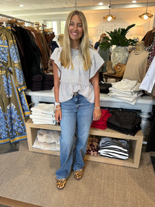 Clean Hem Wide Leg Jean