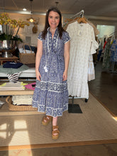 Load image into Gallery viewer, Coral Navy Caftan
