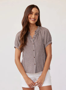 Micro Gingham Raglan Shirt