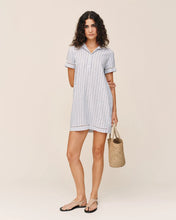 Load image into Gallery viewer, Ocean Blue Stripe Pullover Shirt Dress
