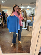 Load image into Gallery viewer, Scallop Edge Mock Neck Top
