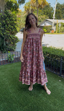 Load image into Gallery viewer, Multi Floral Tie Midi Dress
