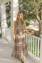 Load image into Gallery viewer, Tropical Block Midi Skirt Set
