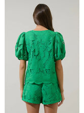 Load image into Gallery viewer, Eyelet Puff Sleeve Top
