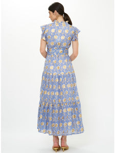 Mughal Ruffle Collar Maxi