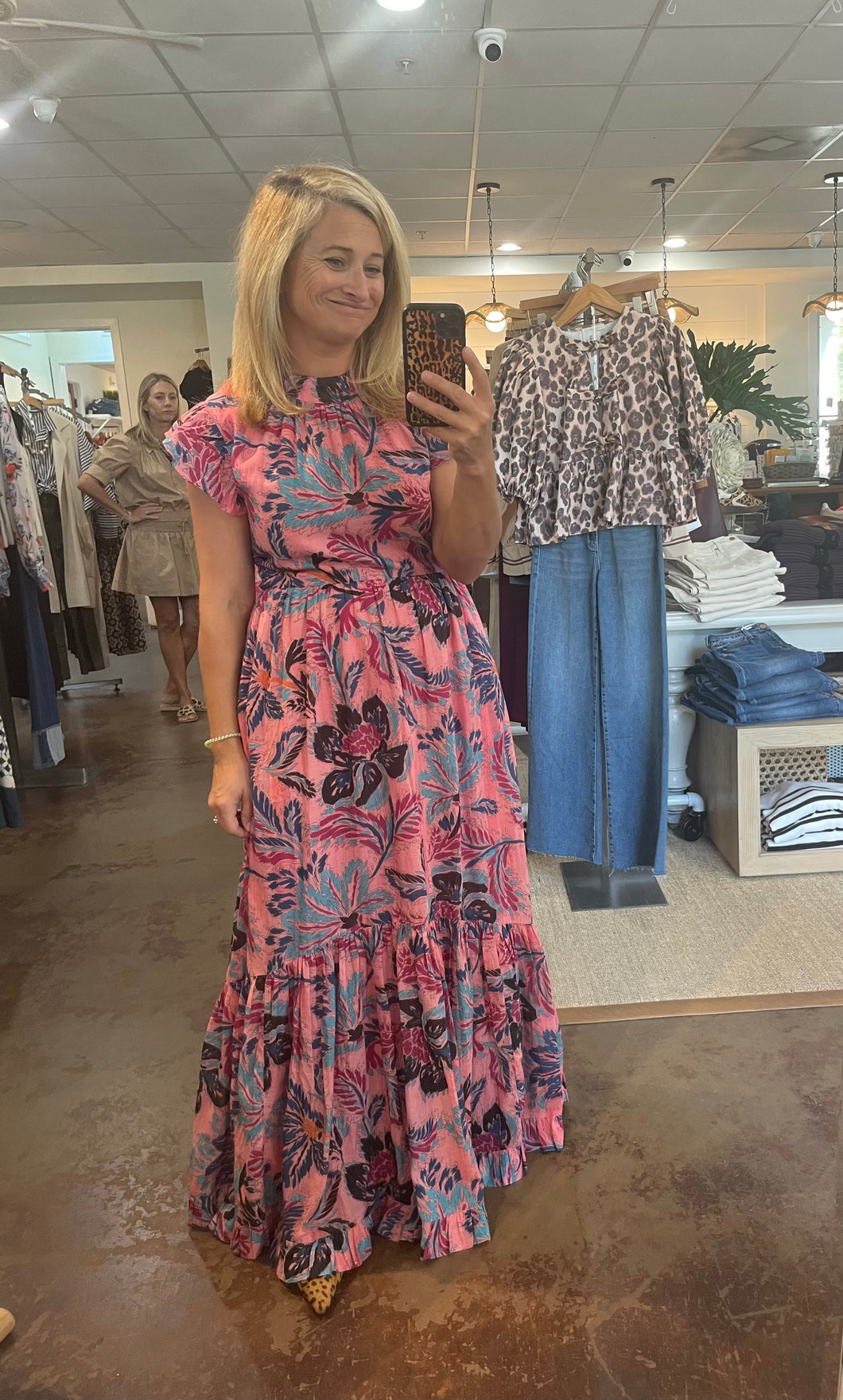 Chennal Mock Neck Flutter Maxi