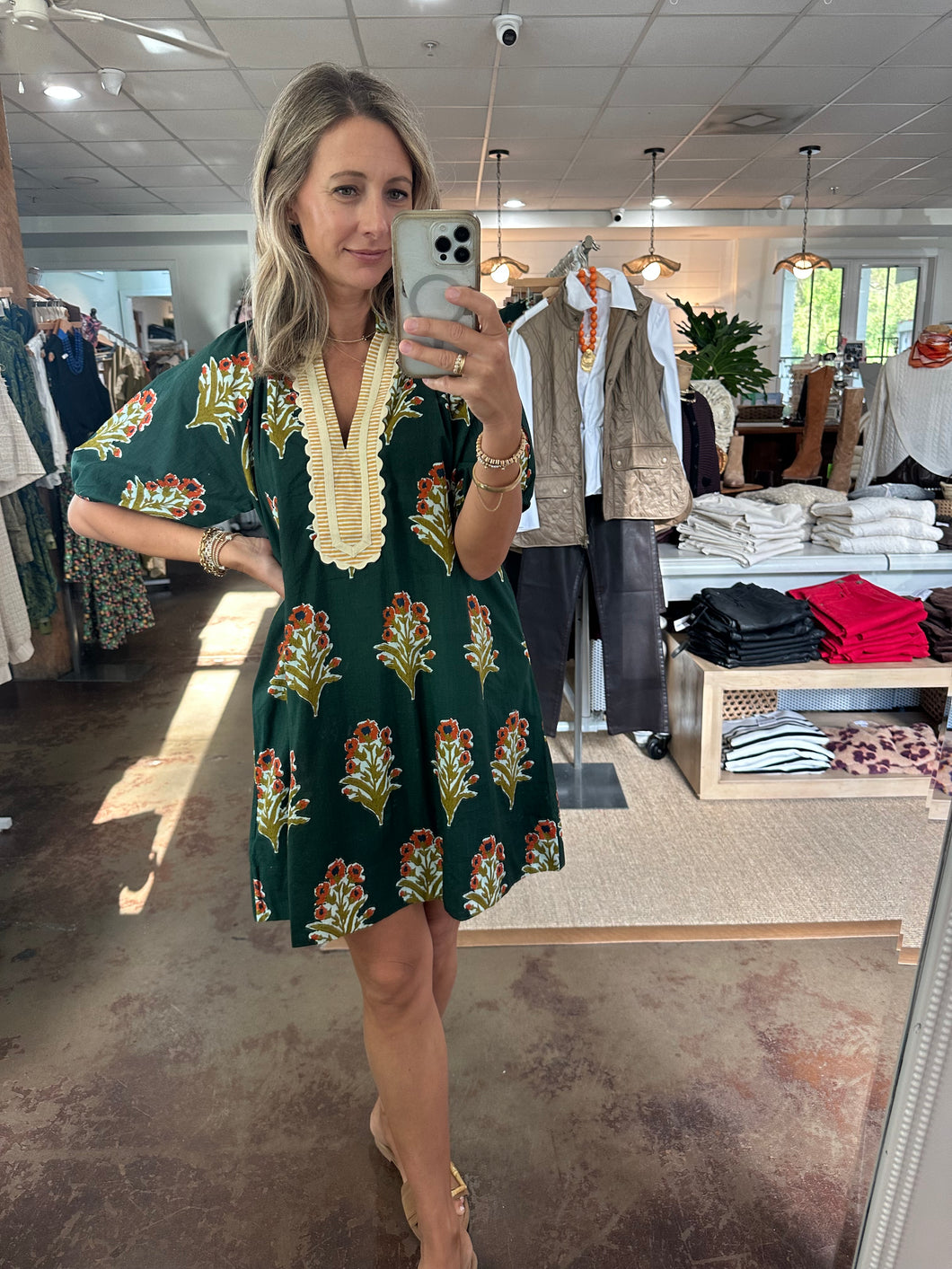 Lucy Floral V Neck Dress