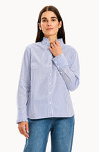 Load image into Gallery viewer, Peggy Ruffle Stripe Shirt
