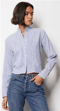 Load image into Gallery viewer, Striped Pintuck Long Sleeve Top
