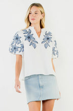 Load image into Gallery viewer, Telluride Puff Sleeve Embroidered Top

