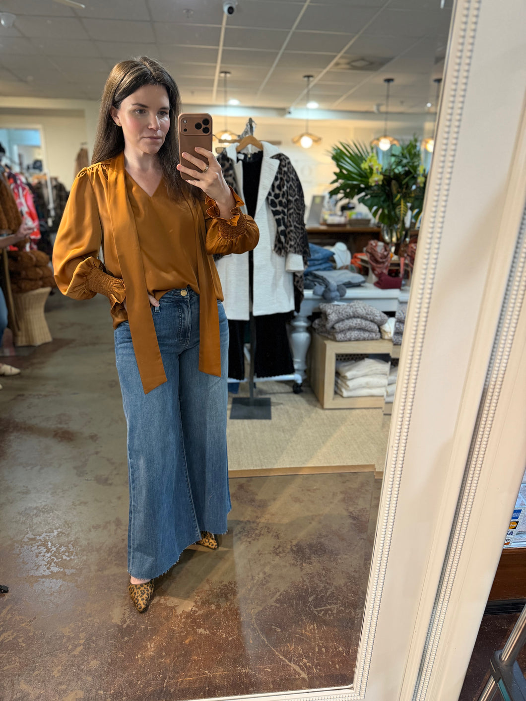 Olivia Tie Front Top