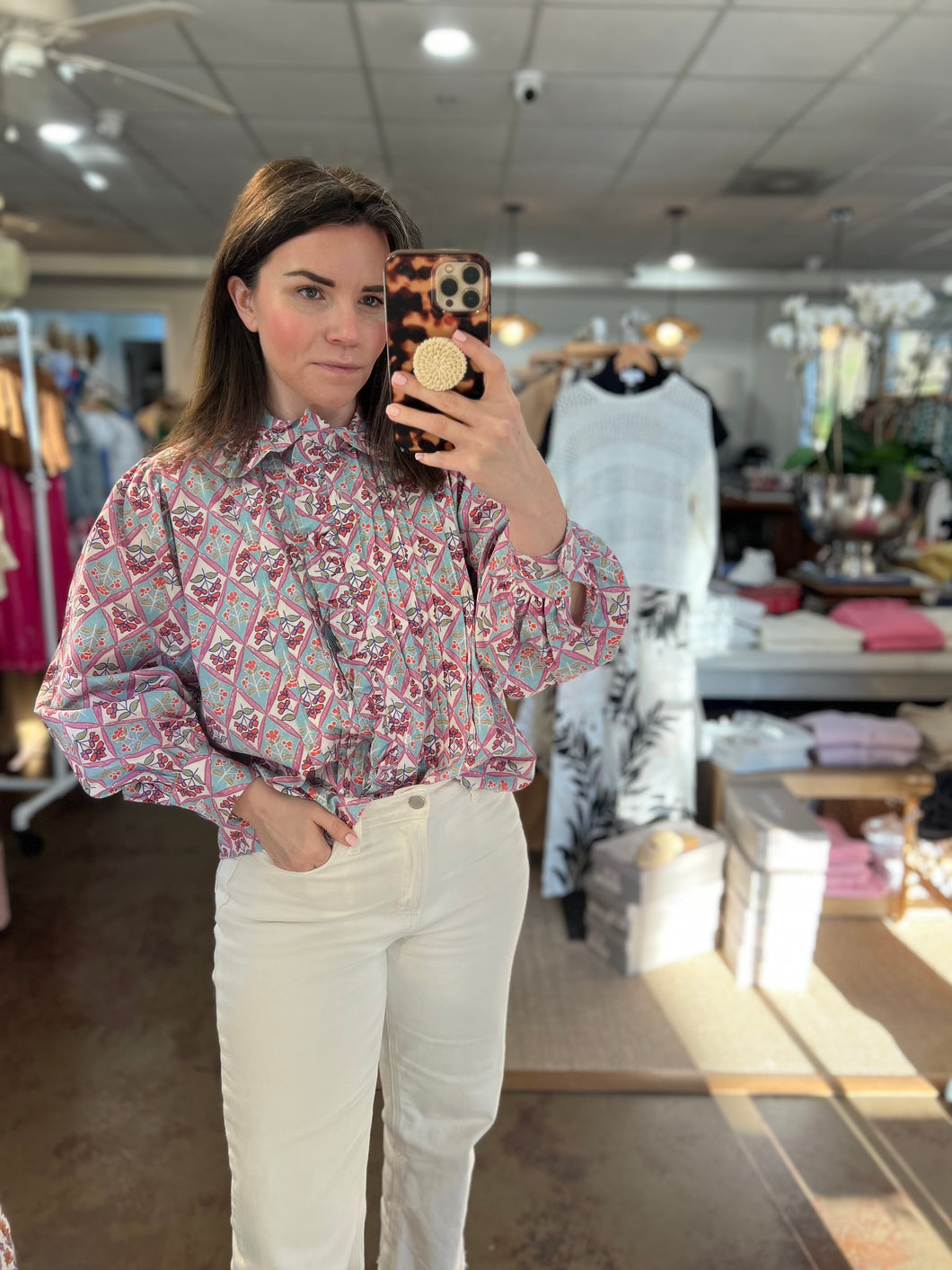 Ruffle Collar Top