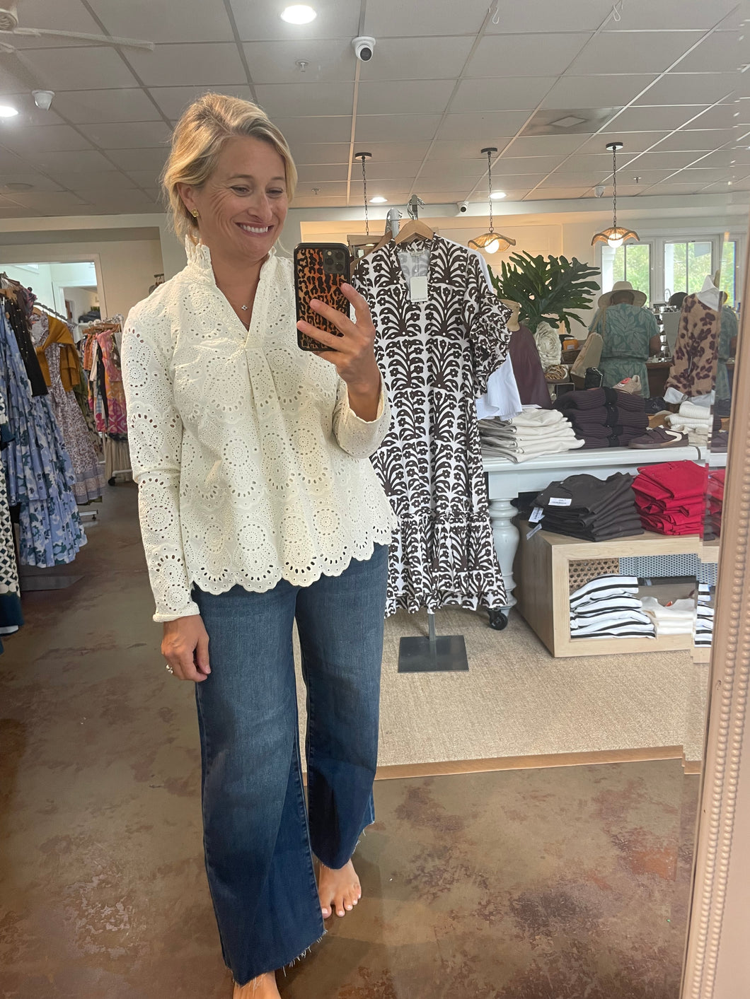 Scalloped Hem Top