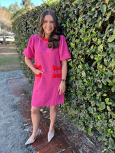 Load image into Gallery viewer, Paige Tweed Puff Sleeve Dress
