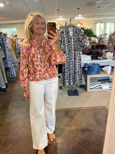 Splash Peasant Top