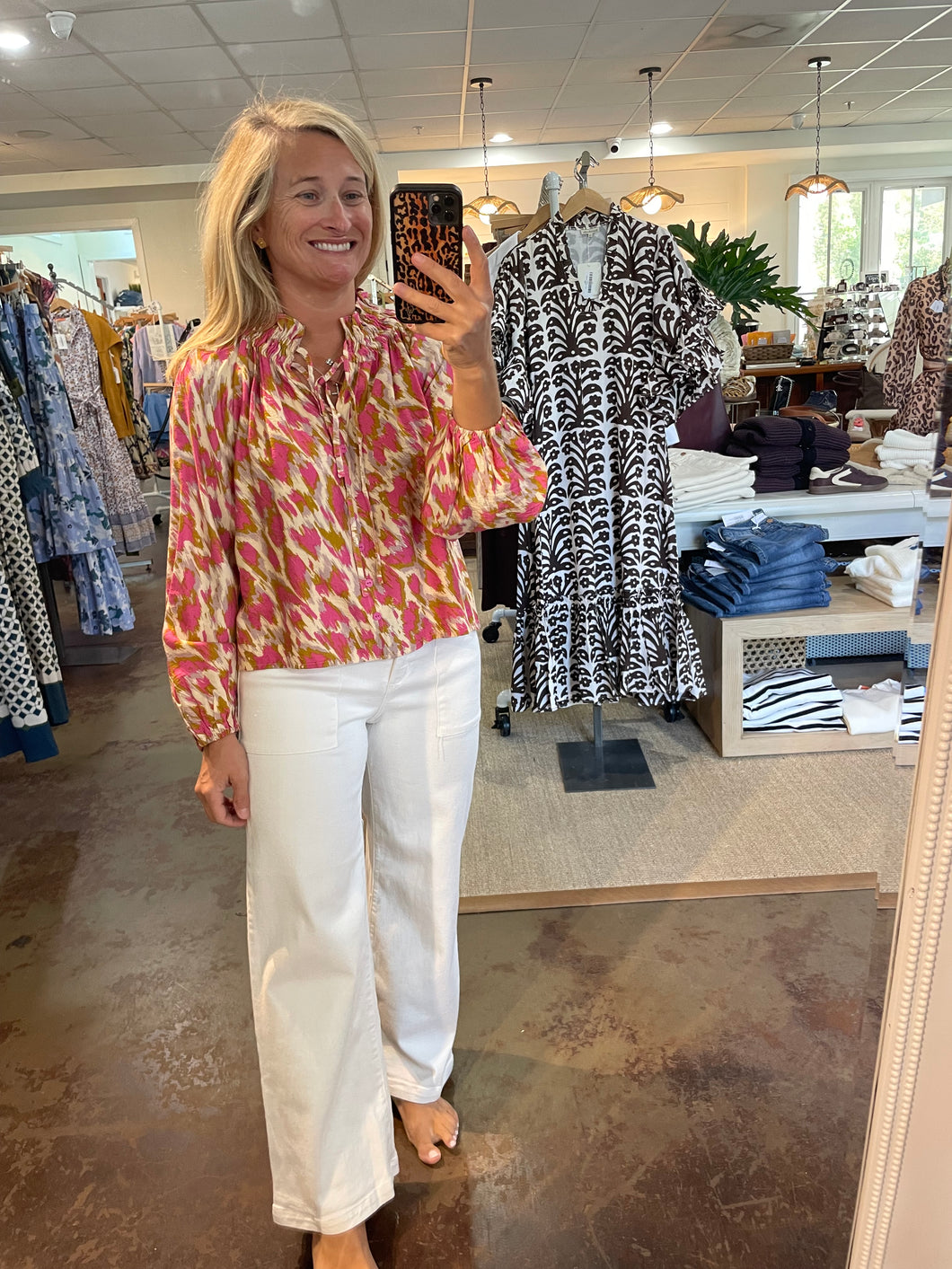 Splash Peasant Top