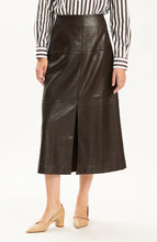 Load image into Gallery viewer, Phoebe Punched Vegan Leather Skirt
